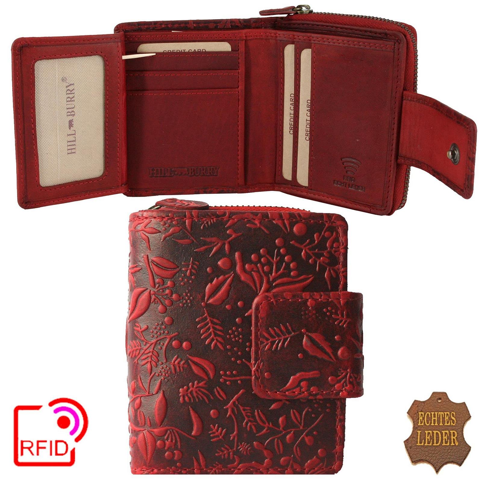 Гаманець Hill Burry з RFID захистом Шкіряний Жіночий Довгий Червоний, фото №2