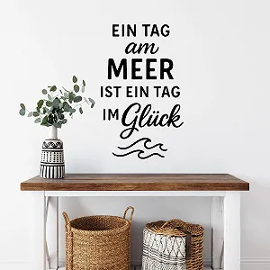 Наклейка на стіну Maritime Ein Tag am Meer ist ein Tag im Glück 60 x 98 см - Фото 1