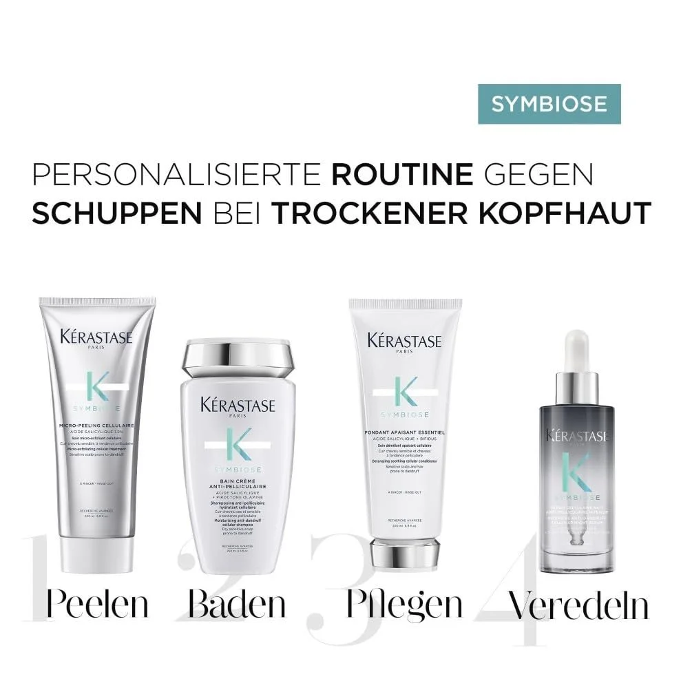Шампунь Kérastase Symbiosis Зволожуючий проти лупи для сухої та чутливої шкіри голови Bain Crème Anti-Pelliculaire 250 мл, фото №6