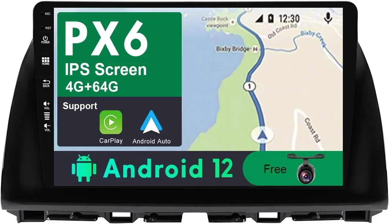 Штатная автомагнитола JOYX PX6 для Mazda CX-5 (2013-2016) / 10.1" / Сенсорная / 4/64Гб / Android 12 / Apple CarPlay / Android Auto / Bluetooth / WI-FI / GPS / USB, фото №1
