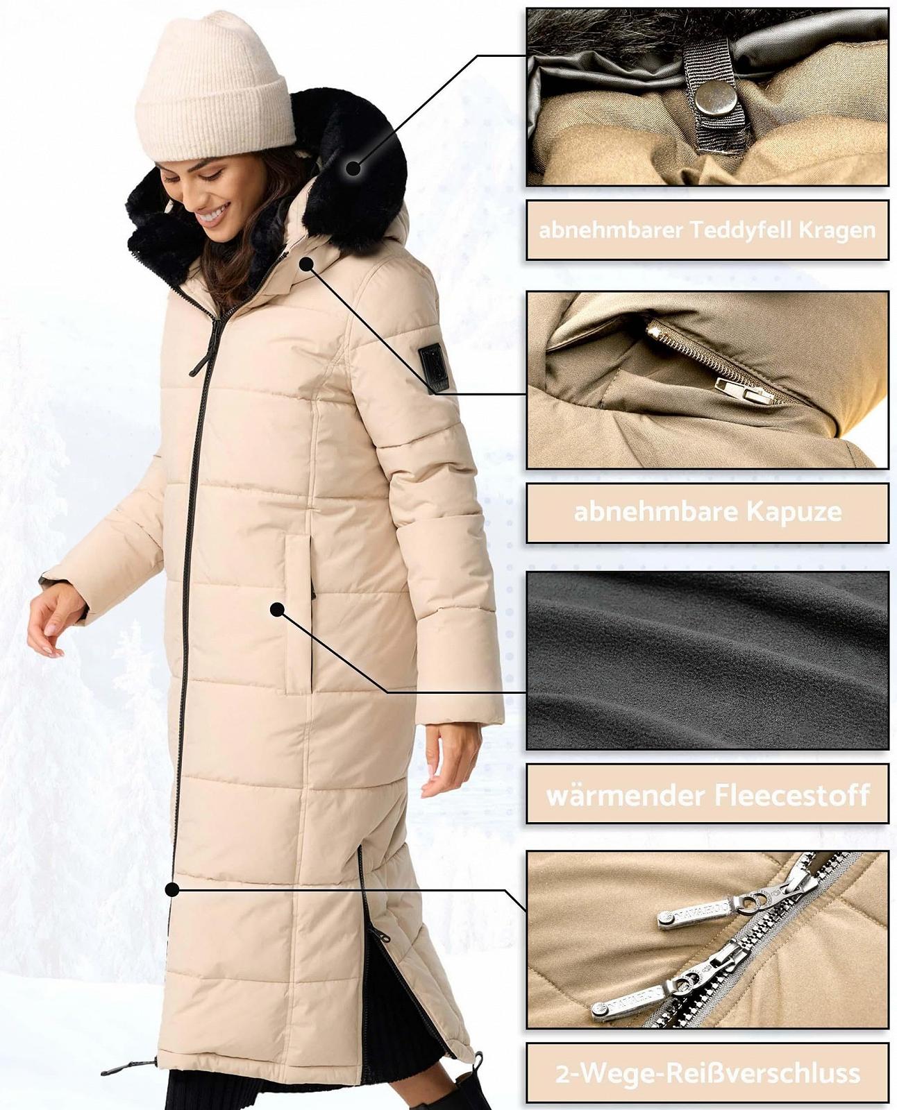 Жіноче зимове пальто Navahoo B990 з капюшоном і знімним хутром, фото №3