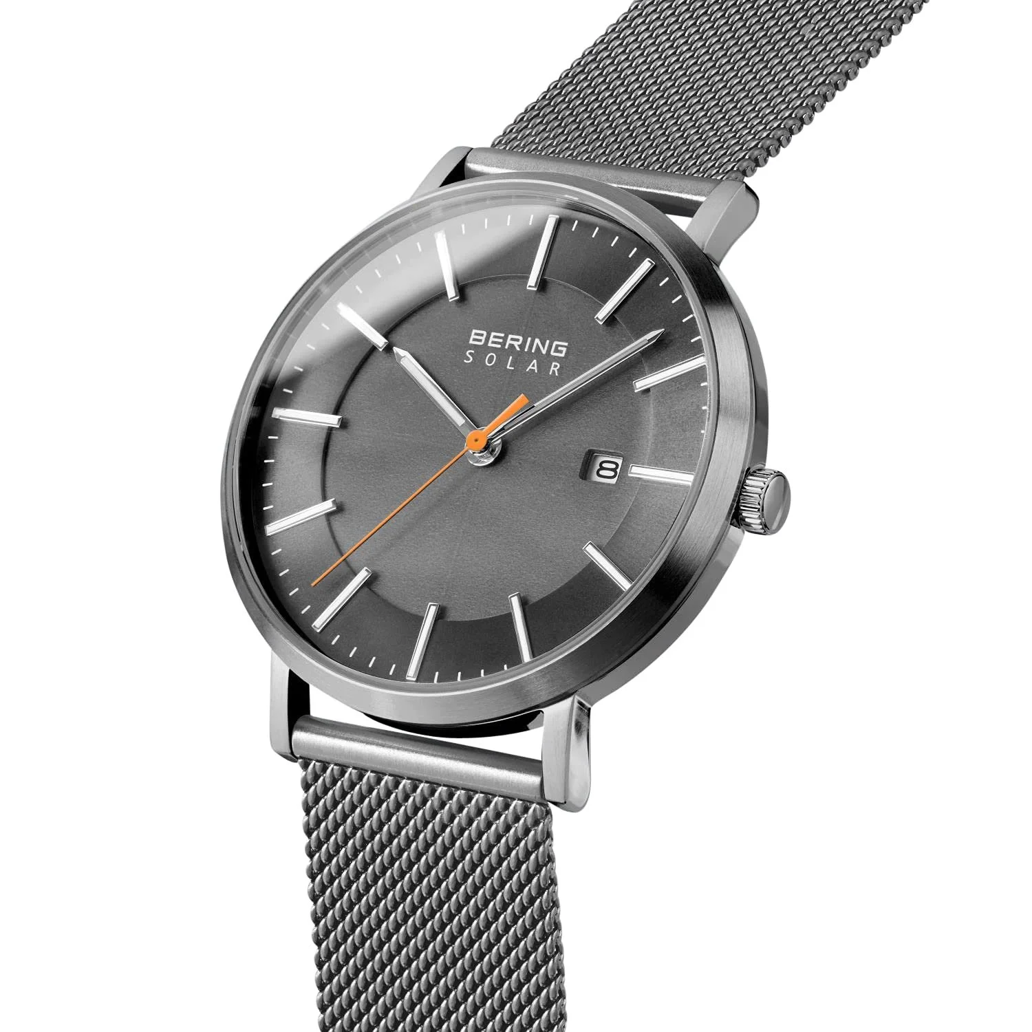 Часы солнечные BERING Мужские, 39 мм, корпус из нержавеющей стали, циферблат, миланский браслет, сапфировое стекло, 10 ATM, 15439, фото №3 Часы солнечные BERING Мужские, 39 мм, корпус из нержавеющей стали, циферблат, миланский браслет, сапфировое стекло, 10 ATM, 15439, фото №3