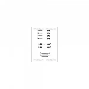 Комплект аксессуаров, колодки стояночного тормоза TRISCAN 8105 112582 задняя ось - Фото 1