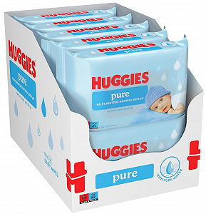 Салфетки детские Huggies Pure, 18 упаковок (всего 1008 салфеток) - Фото 1