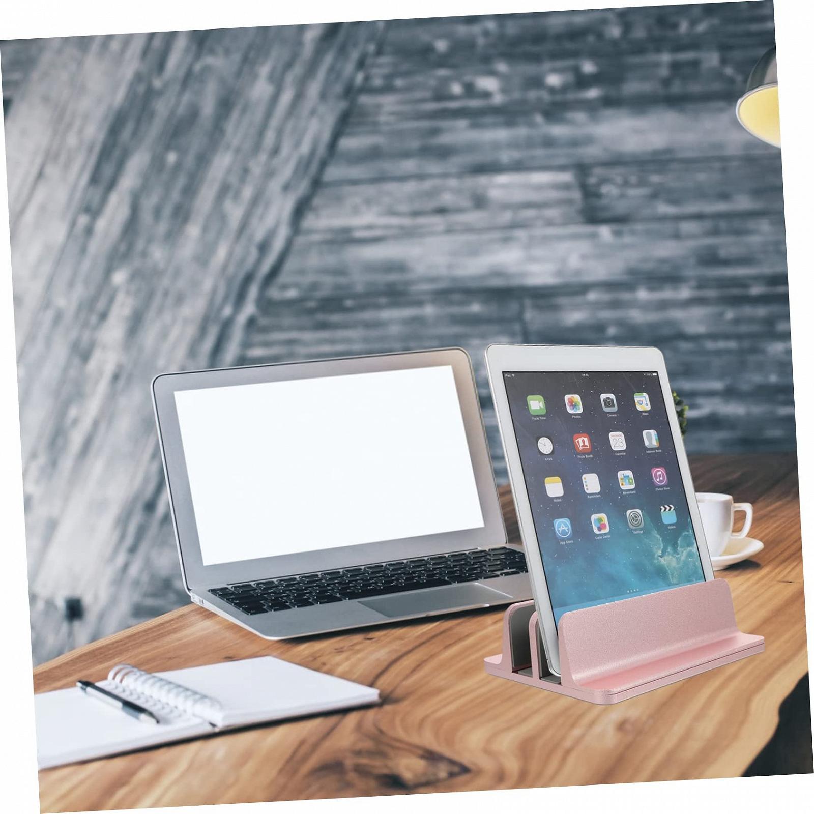 Вертикальна Підставка для Ноутбука з Двома Слотами Міцний Тримач, фото №8