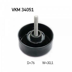 Напрямний ролик поліклинового ременя SKF VKM 34051 для FORD зліва зверху, зверху synthetic.ua - Фото 1