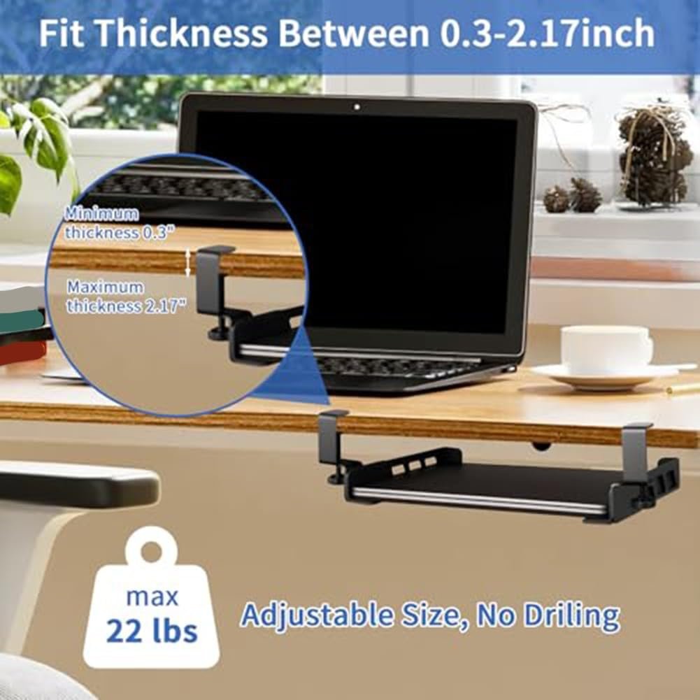 Подставка для ноутбука под стол Стальная рама Регулируемая, фото №5