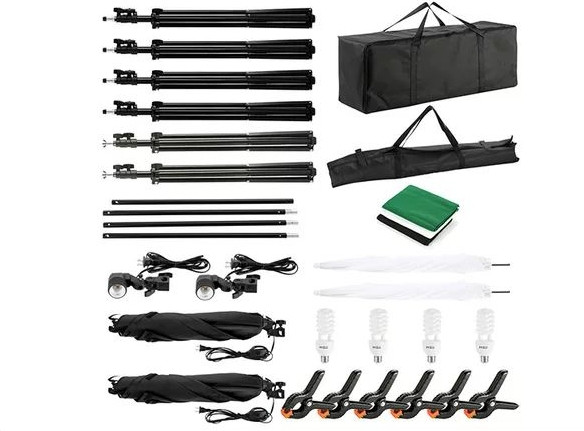 Постоянный студийный свет Набор софт боксов зонтов ворота для фонов фоны в комплекте, фото №4 Постоянный студийный свет Набор софт боксов зонтов ворота для фонов фоны в комплекте, фото №4