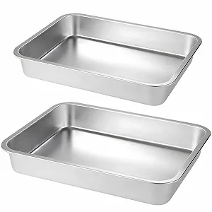 Форма для лазаньї набір із 2 шт. із нержавіючої сталі 7.9 см - Фото 1