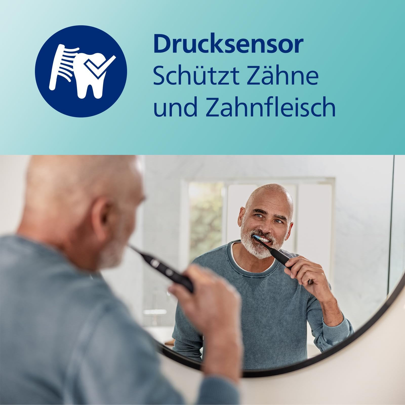 Зубная щетка электрическая Philips Sonicare ProtectiveClean 5100 HX6850/57, 3 режима, датчик давления, таймер, черный, с дорожным футляром и УФ-очистителем, фото №7