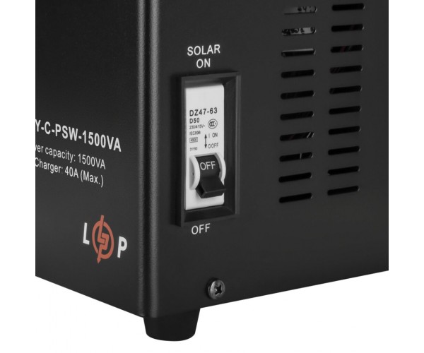 Сонячний інвертор ДБЖ LogicPower LPY-С-PSW-1500VA 1050Вт MPPT 24V LP19541, фото №6