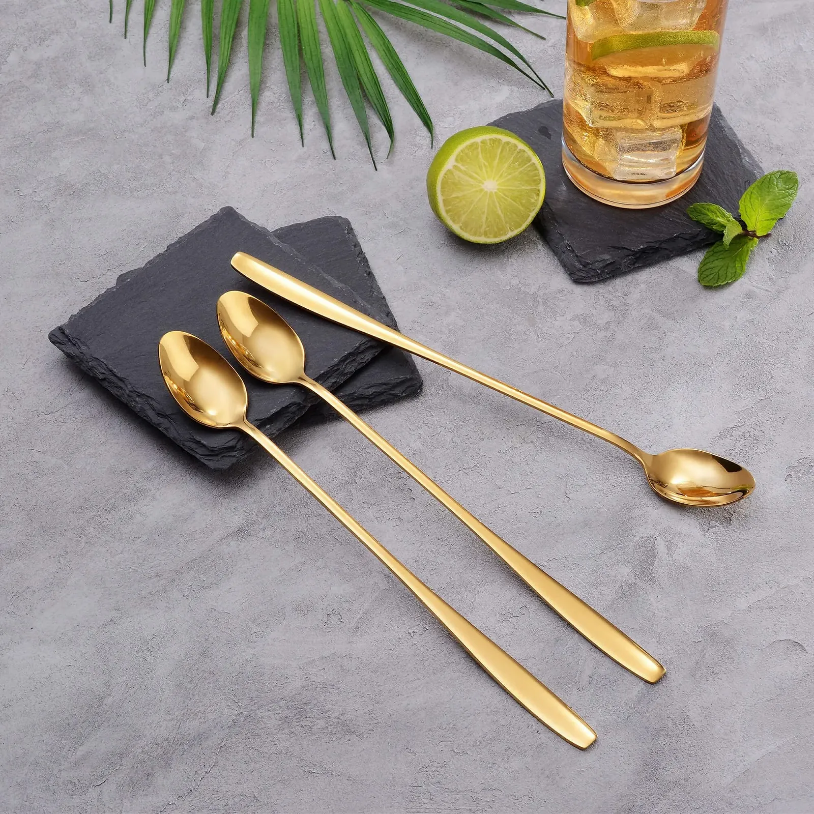 Ложка для лате макіато GRÄWE Königstein, набір 6 штук, золотий колір, довгі, фото №3 Ложка для лате макіато GRÄWE Königstein, набір 6 штук, золотий колір, довгі, фото №3