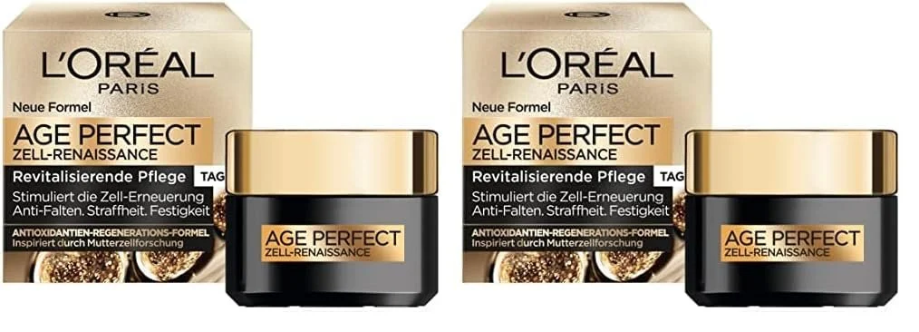 Денний крем L'Oréal Paris Age Perfect Cell Renaissance антивіковий з антиоксидантною формулою та вітаміном Е, 50 мл (2 шт), фото №1