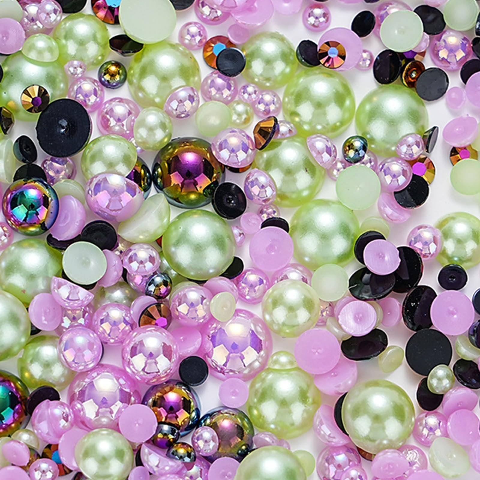 Полукруглые жемчужины для ногтей с плоской задней стороной, жемчужины для нейл-арта, подвески для ногтей, стразы для ногтей, украшения для ногтей, фото №6