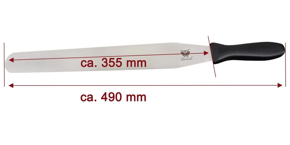 Лопатка для блинов Beeketal BCW-35 профессиональная из нержавеющей стали 35.5 см ПВХ-ручка, фото №1 Лопатка для блинов Beeketal BCW-35 профессиональная из нержавеющей стали 35.5 см ПВХ-ручка, фото №1