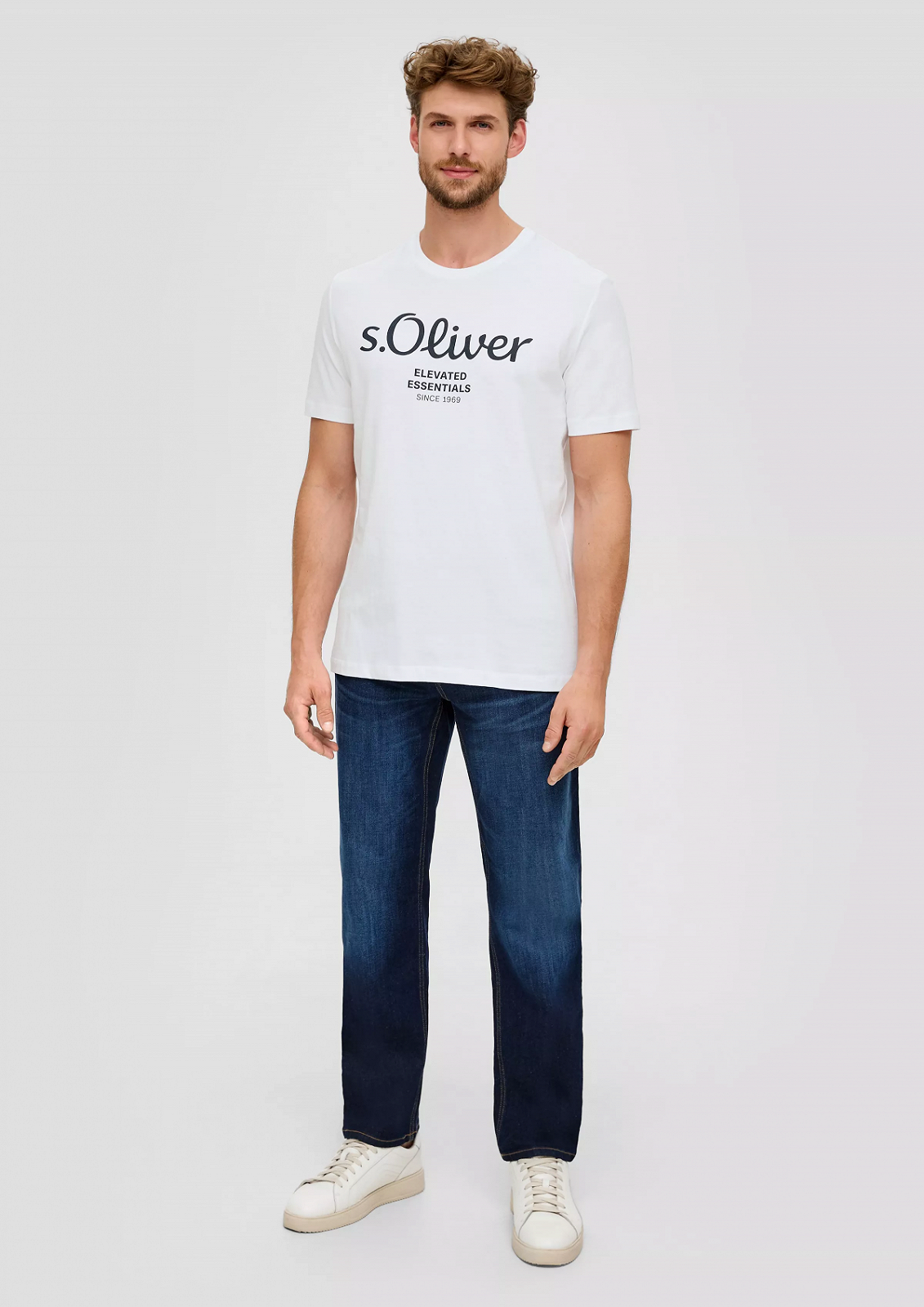 Футболка  à logo imprimé 2139909.01D1 s.Oliver Білий 2XL, фото №4