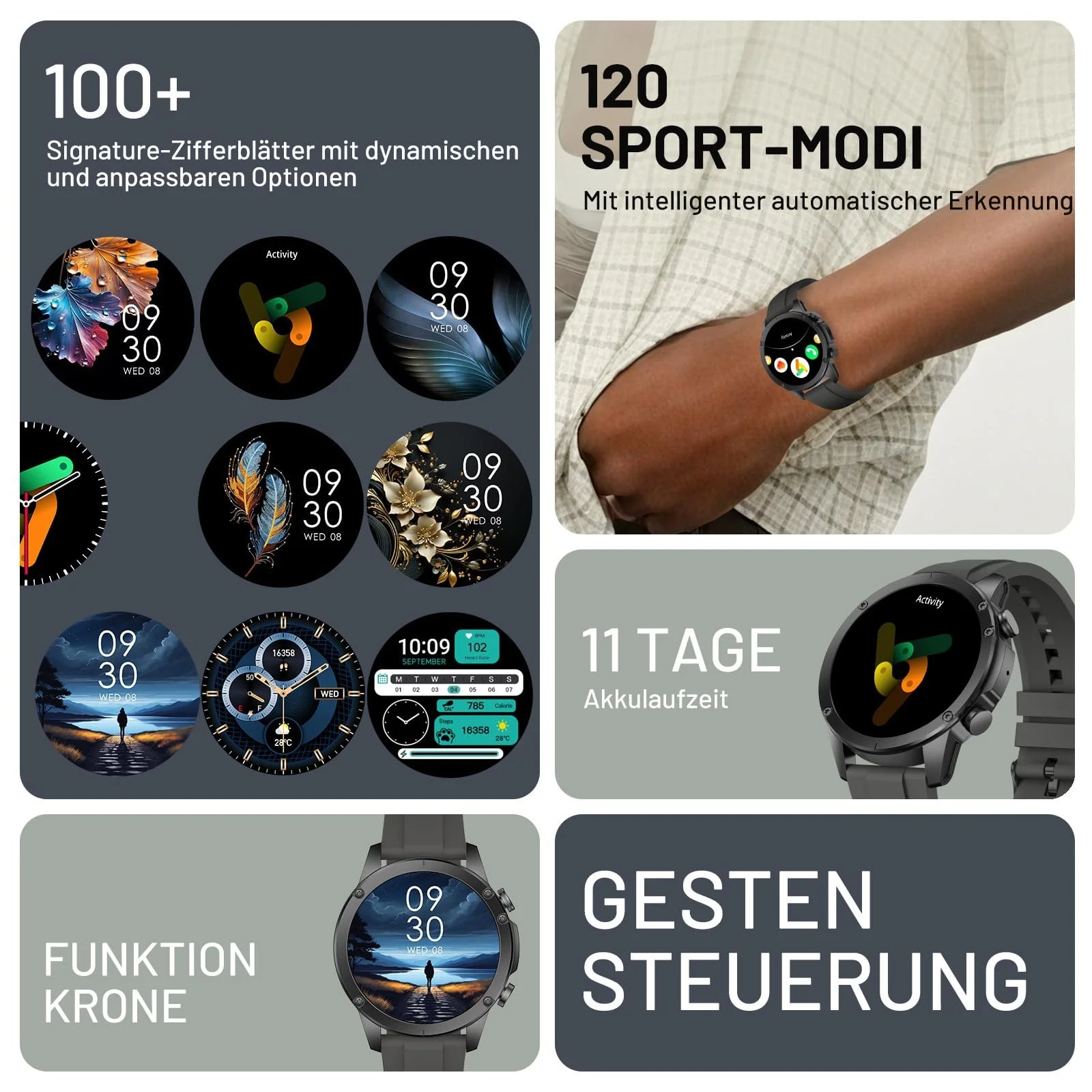 Смартгодинник Military Чоловічий, 1.43-дюймовий AMOLED-дисплей, фото №2