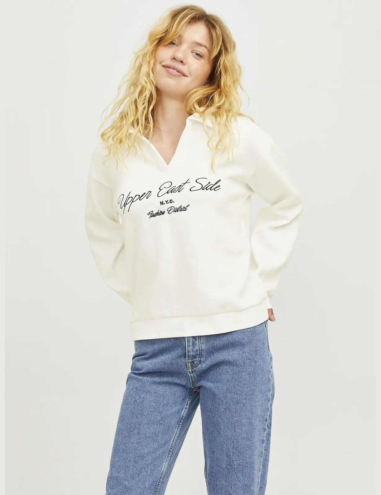 Женская Толстовка JJXX Jxpallas RLX Ls Vneck Sweat SWT, фото №3