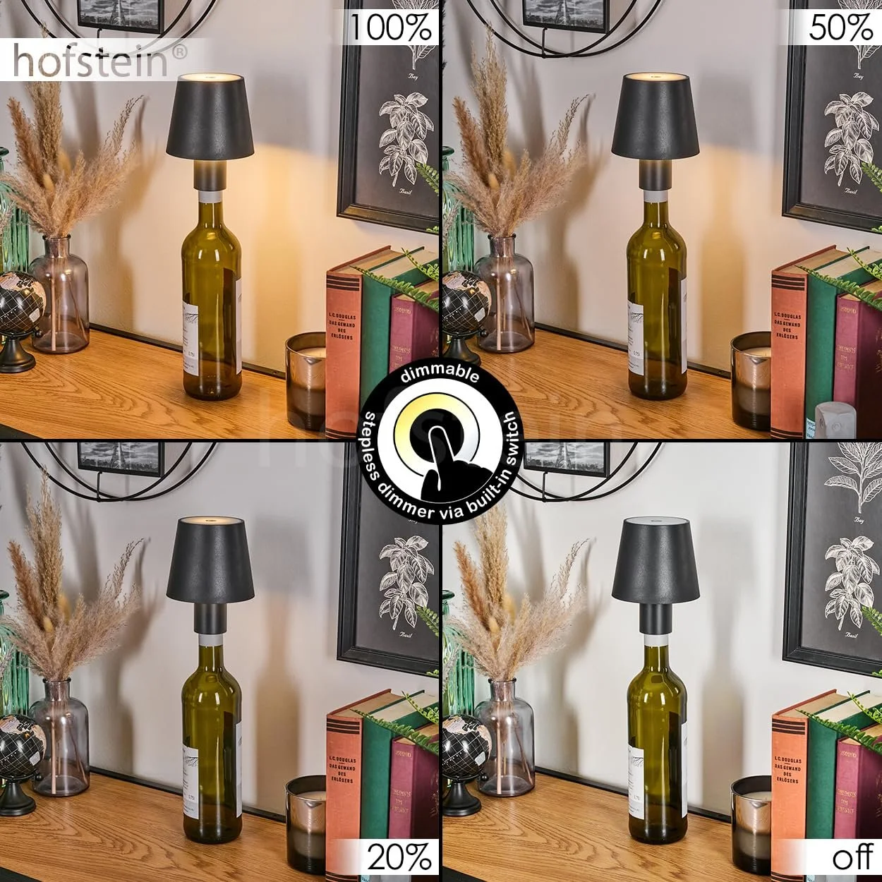 Світлодіодна настільна лампа Salgadinho 3 Вт 300 лм 3000 К Чорно-білий, фото №3