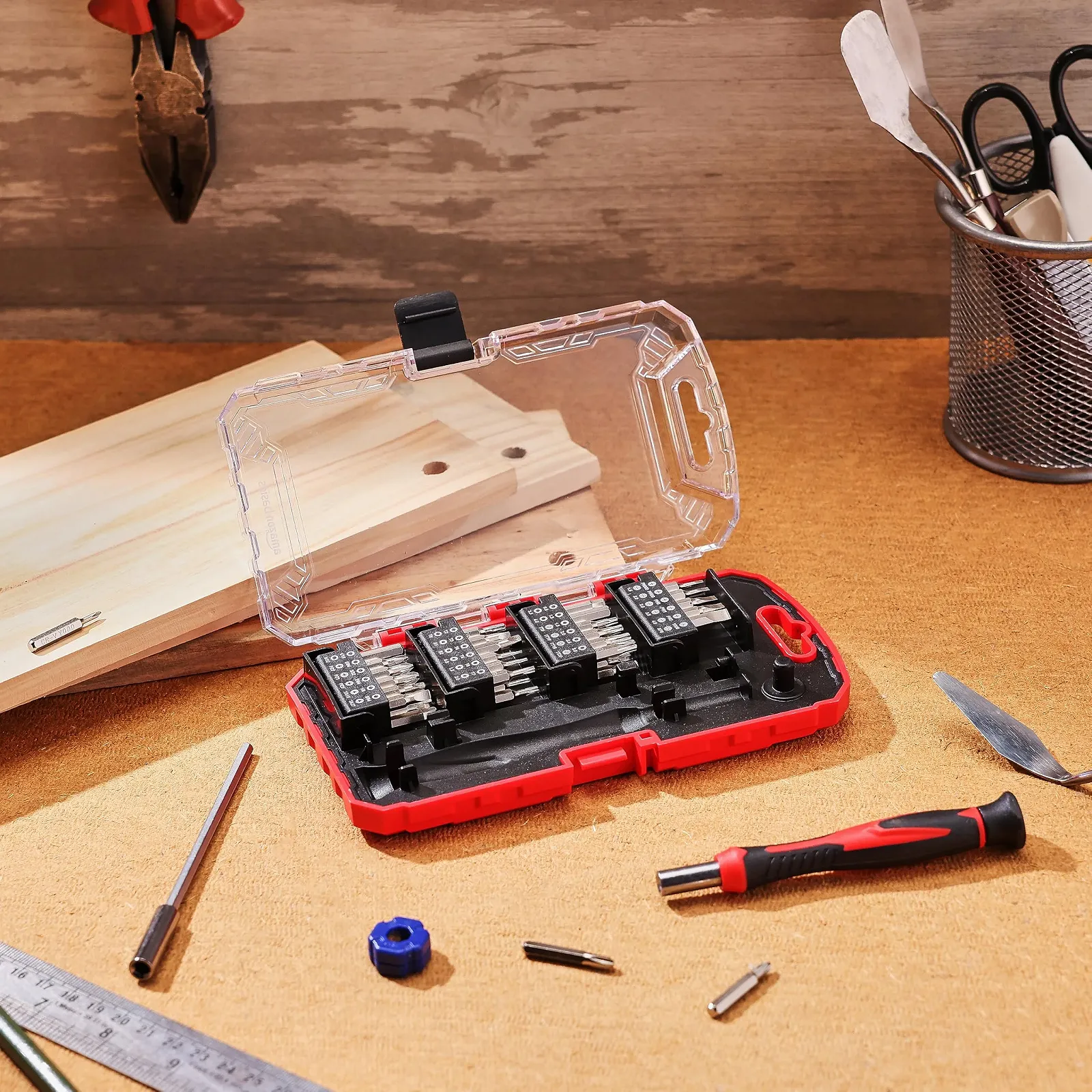 Набір прецизійних біт Amazon Basics 51 шт. Tri-Wing Білий, фото №7