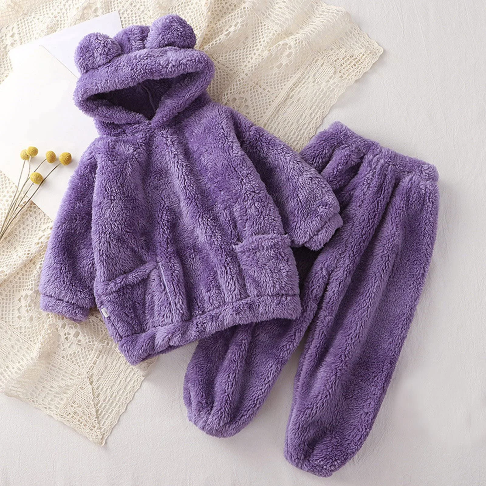 Дитячий флісовий піжамний комплект: кофта, штани, халат. Малюнок: динозавр, тварини, фото №2