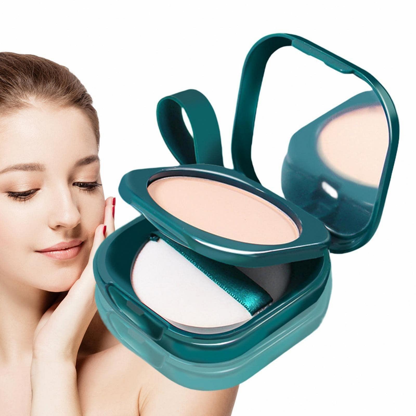 Пудра для обличчя пресована Poreless Pressed Face Powder Makeup Waterproof Finishing Powder Full Coverage Foundation Fowybe, фото №1