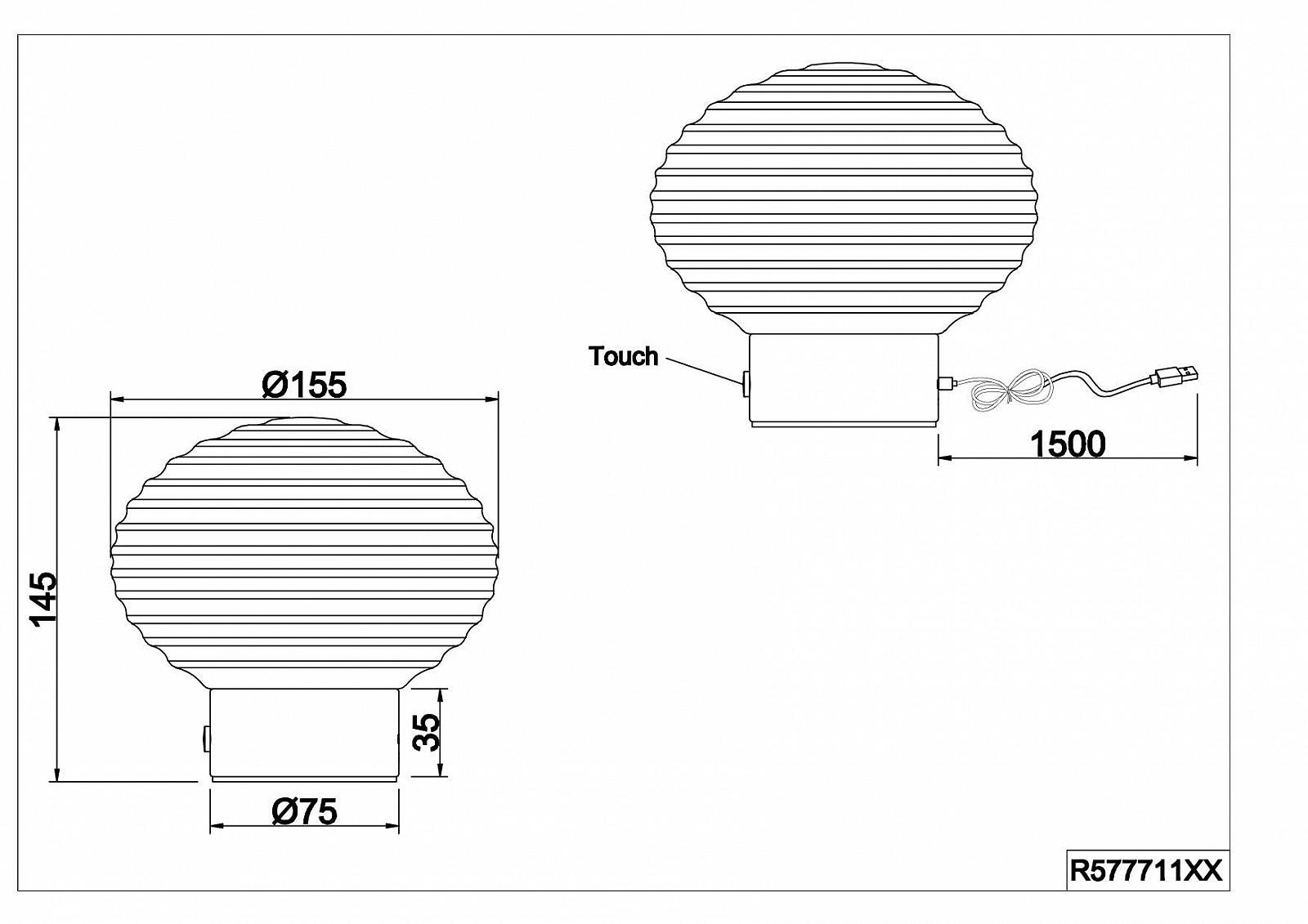 Настільна лампа Reality Leuchten Earl R57771115 LED акумуляторна латунь матова скло 1.5 Ват 4-рівневий сенсор Зелена, фото №8