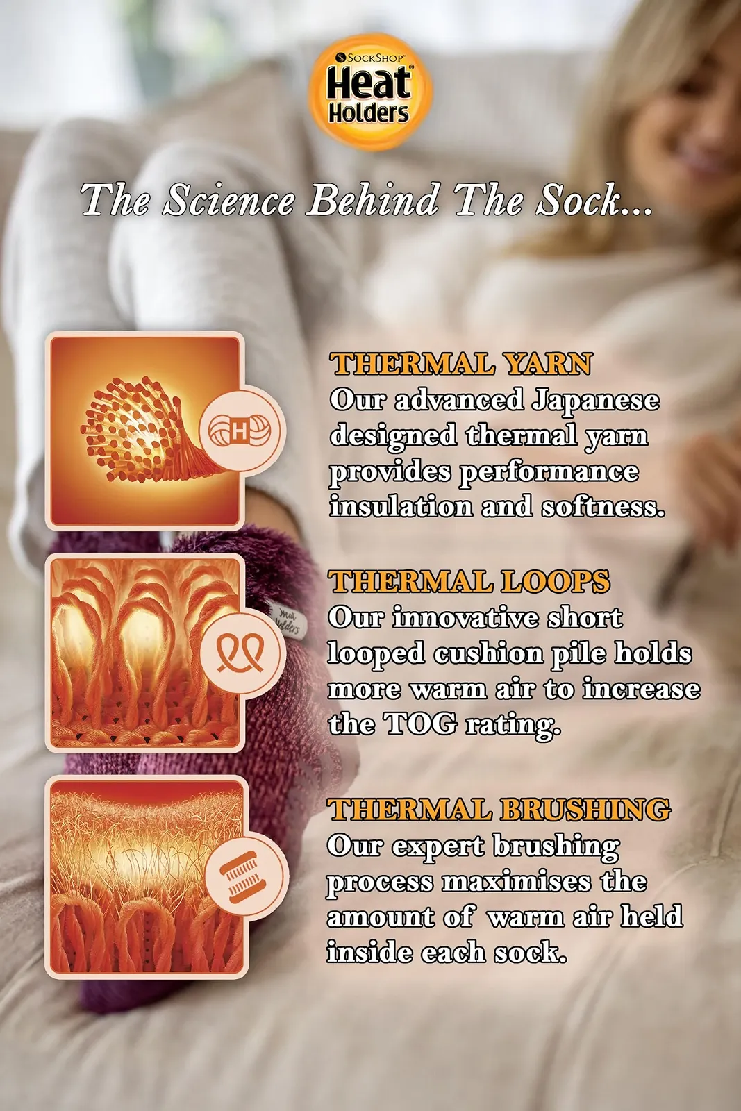 HEAT HOLDERS - Женские пушистые длинные носки-следки / Мягкие носки с нескользящей подошвой, фото №6