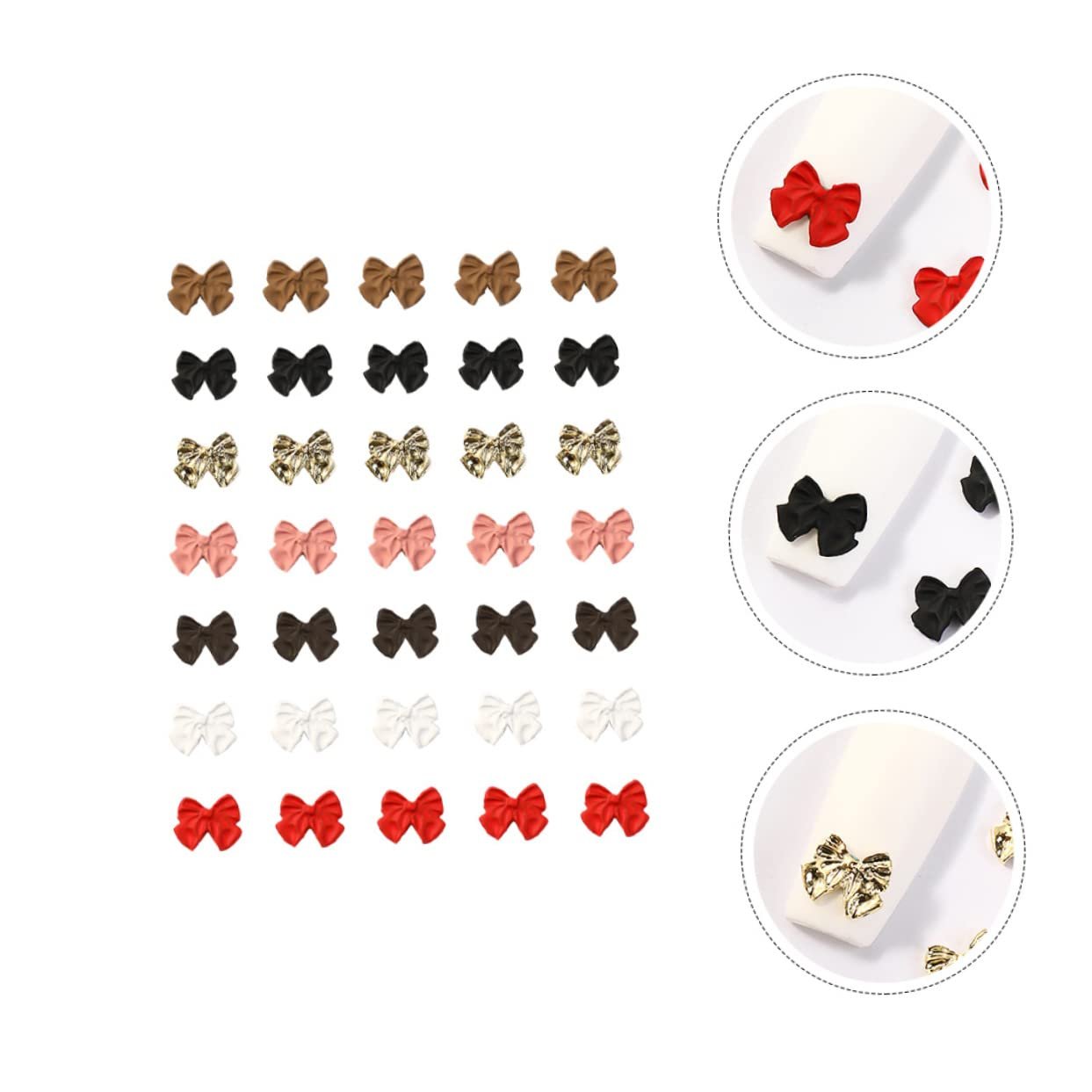 Прикраси для нігтів (35 шт.) Girsch Матовий бантик, фото №9