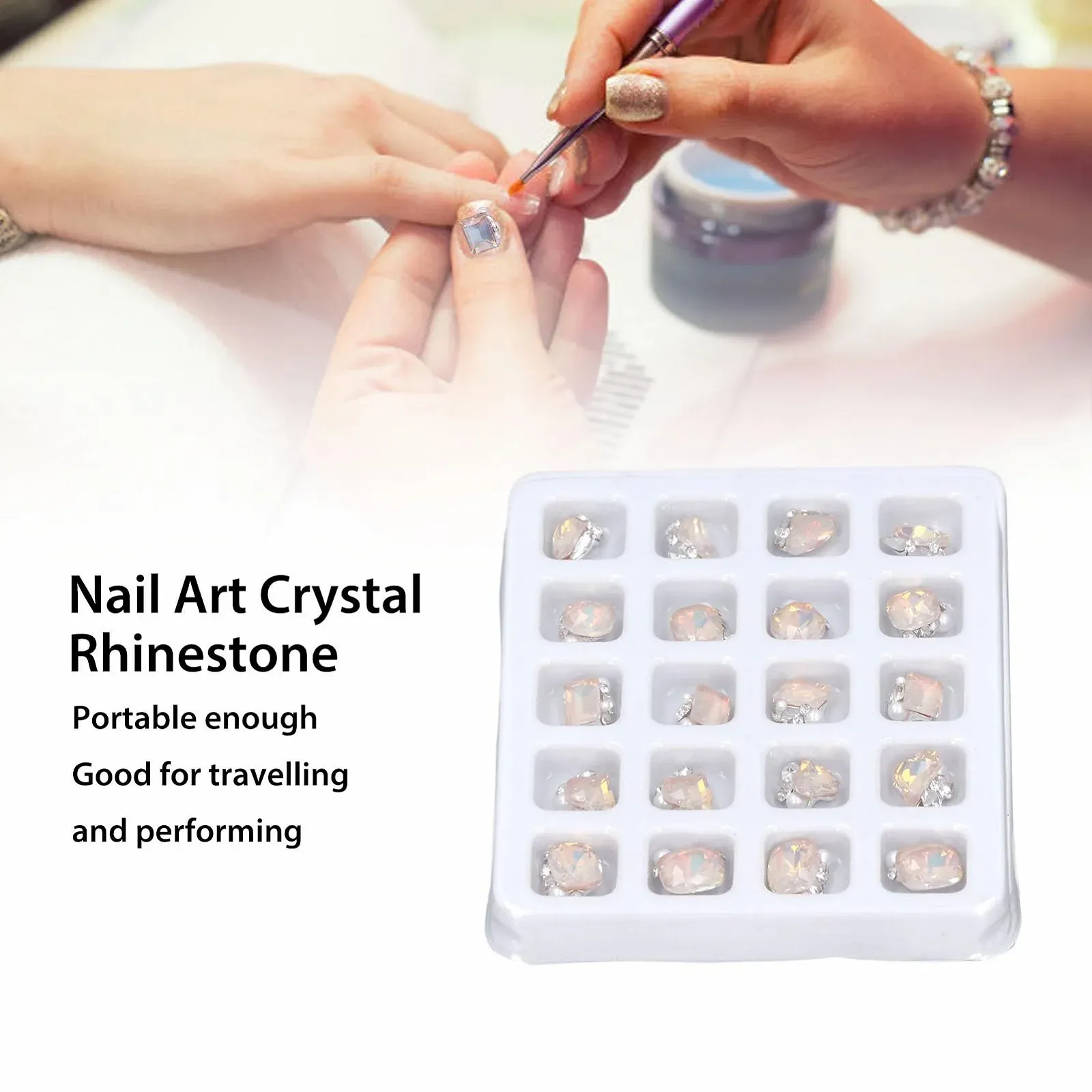 Набор для дизайна ногтей Kristall, блестящий декор со многими опциями, мерцающие ногти для повседневного использования, выездов и прочего, легкий и универсальный для путешествий и выступлений (05), фото №4