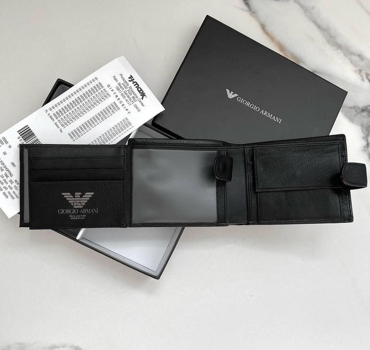 Чоловічий гаманець з натуральної шкіри Armani, фото №3