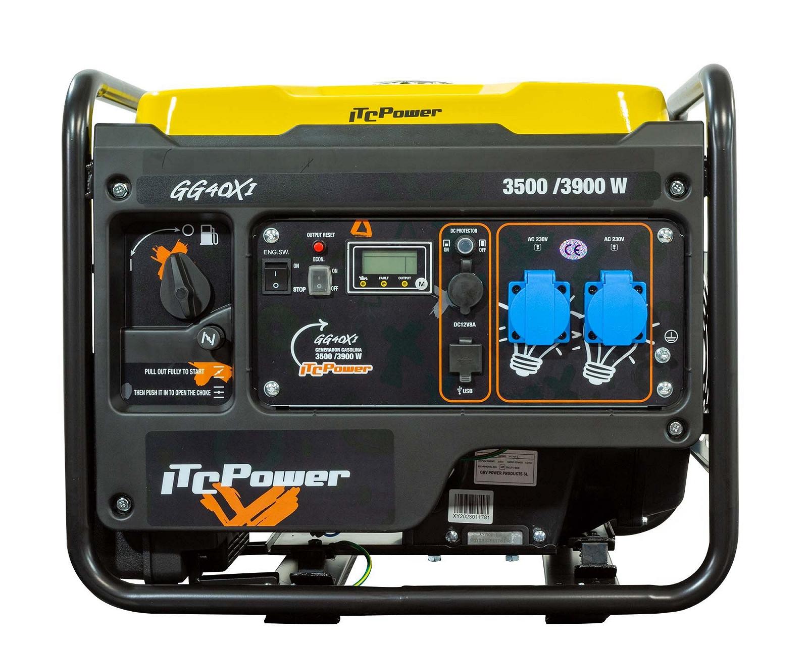 Инверторный бензиновый (4-х такт) генератор ITC Power GG40Xi 3,9 кВт, фото №1