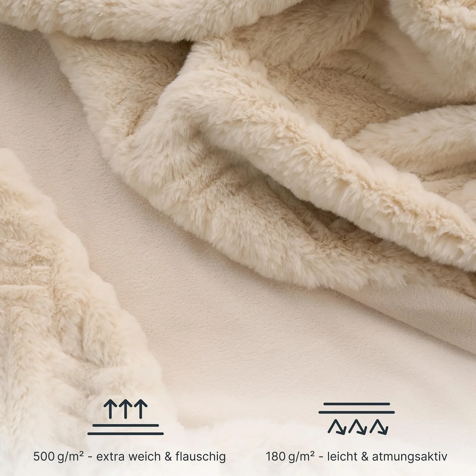 Покривало FLEXISPOT 150 x 150 см - Двостороння ультрам'яка, 100% поліестер, 500 GSM/180 GSM, фото №5 Покривало FLEXISPOT 150 x 150 см - Двостороння ультрам'яка, 100% поліестер, 500 GSM/180 GSM, фото №5