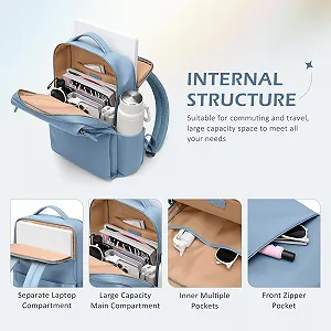 Рюкзак для ноутбука 16 дюймов водонепроницаемый Mist Blue synthetic.ua - Фото 1