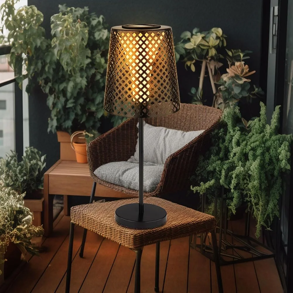 Настільна лампа etc-shop LED Solar вулична металева 1 x LED 3000 K 18 x 50 см Black, фото №6