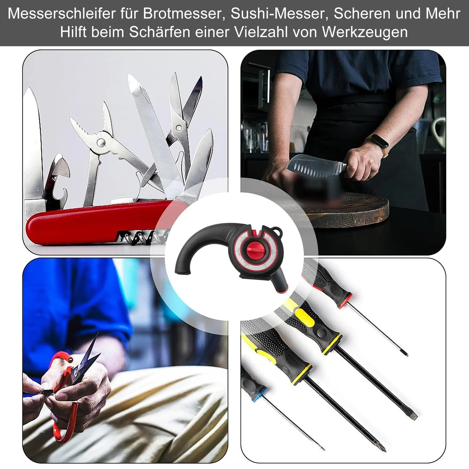 Точилка для ножів ручна Professional 6 в 1 ергономічний дизайн, фото №6 Точилка для ножів ручна Professional 6 в 1 ергономічний дизайн, фото №6