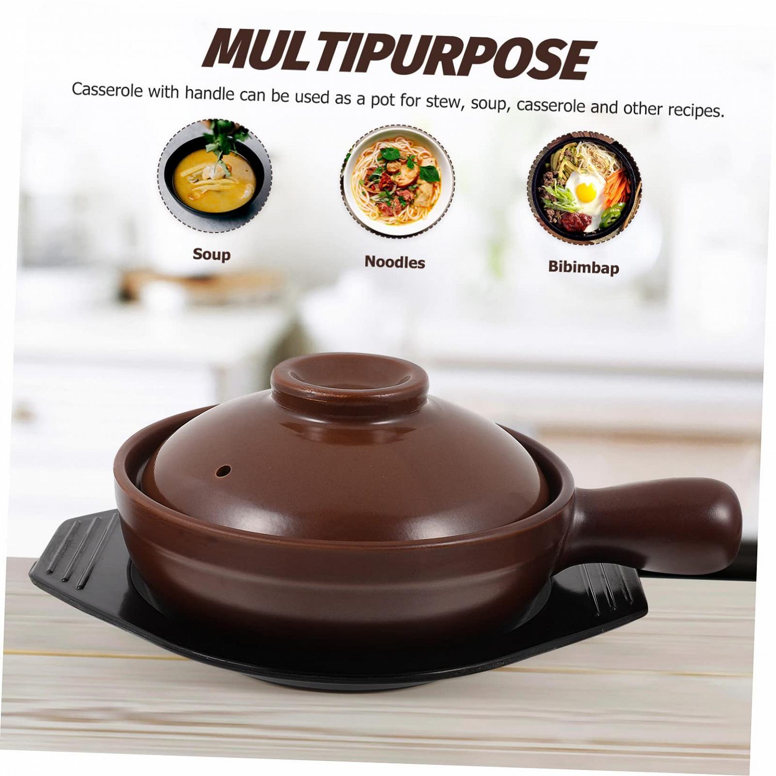 Горшок керамический высокотемпературный с ручкой, фото №6