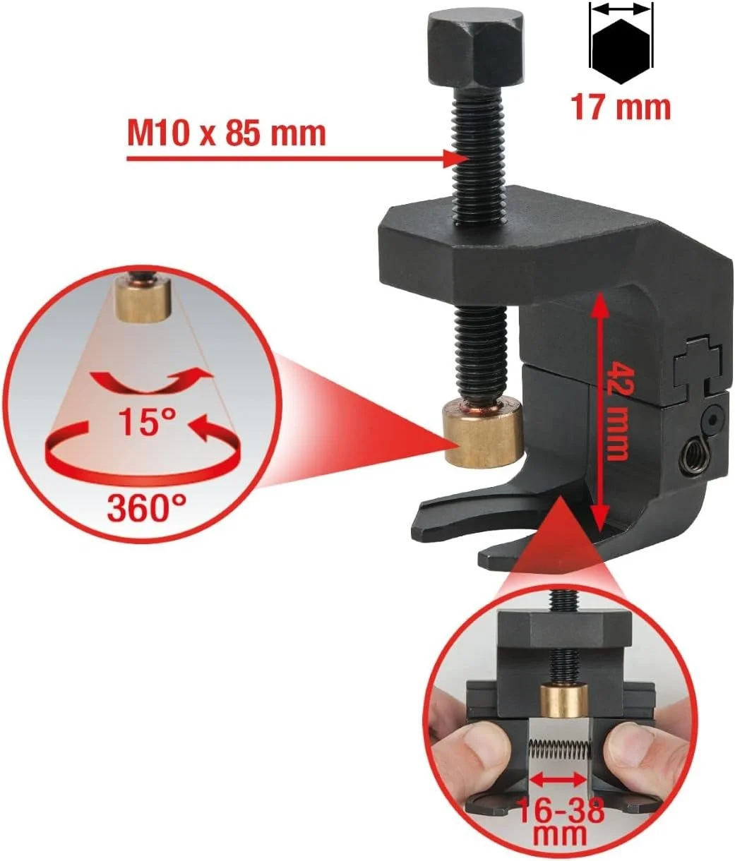 Съемник стеклоочистителей KS TOOLS 700.1178 16-38мм Черный, фото №4