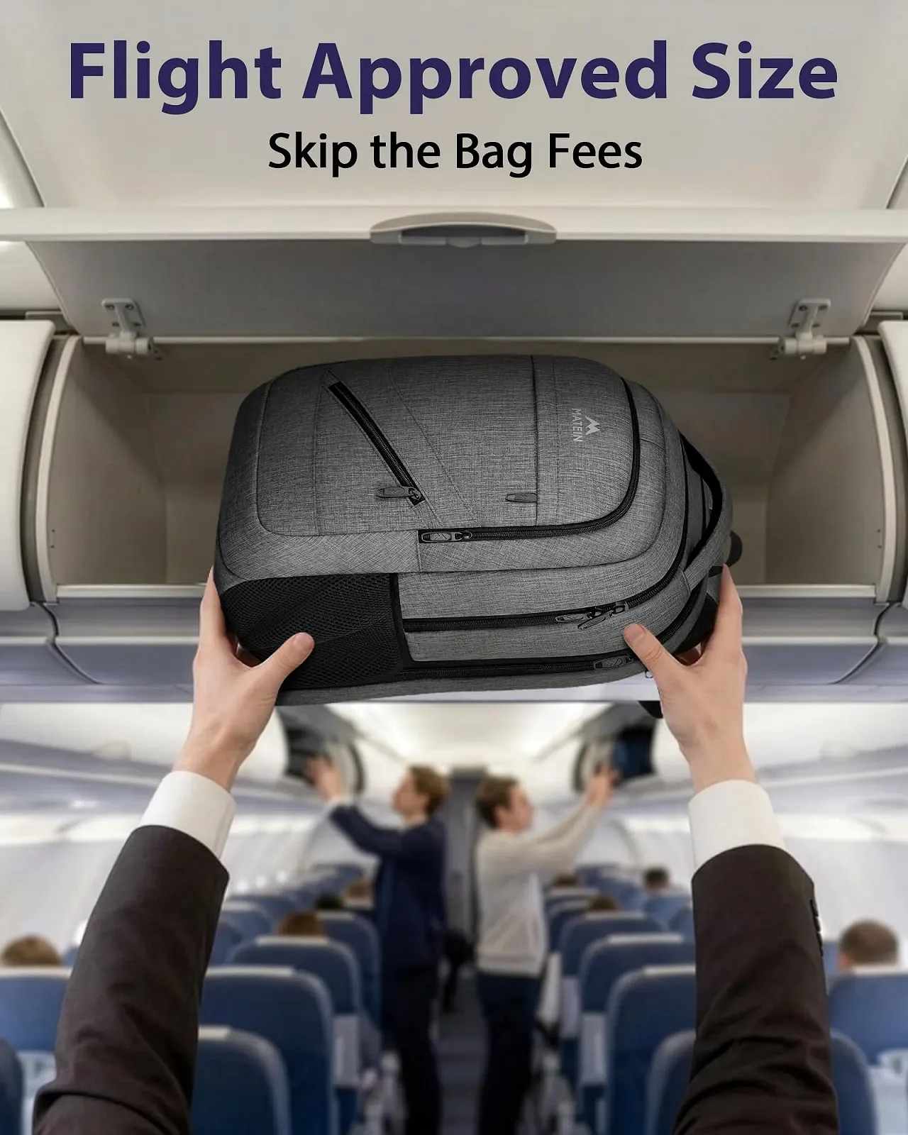 Рюкзак для ноутбука MATEIN 17 дюймов Водонепроницаемый USB TSA Серый, фото №4 Рюкзак для ноутбука MATEIN 17 дюймов Водонепроницаемый USB TSA Серый, фото №4