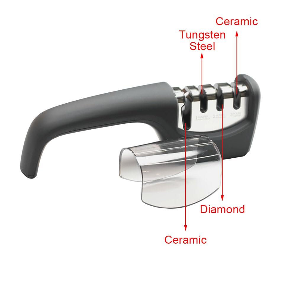 Профессиональная ручная точилка для ножей 4-ступенчатая многофункциональная для ножей и ножниц, фото №3