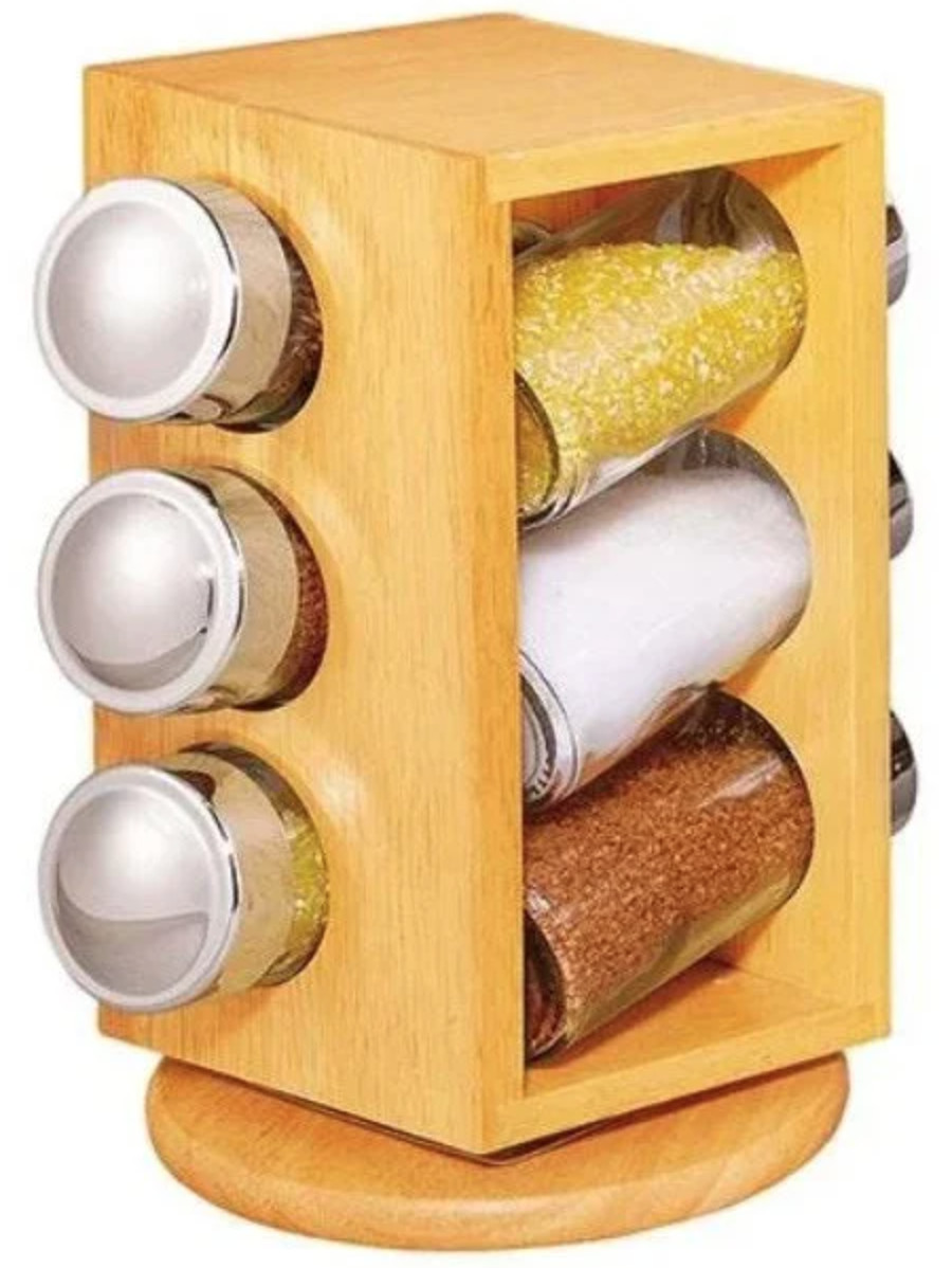 Набір для спецій на підставці Stenson Woody MS-0369 7 предметів, фото №1 Набір для спецій на підставці Stenson Woody MS-0369 7 предметів, фото №1