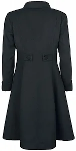 Пальто Gothicana by EMP Двобортне Чорний synthetic.ua - Фото 1