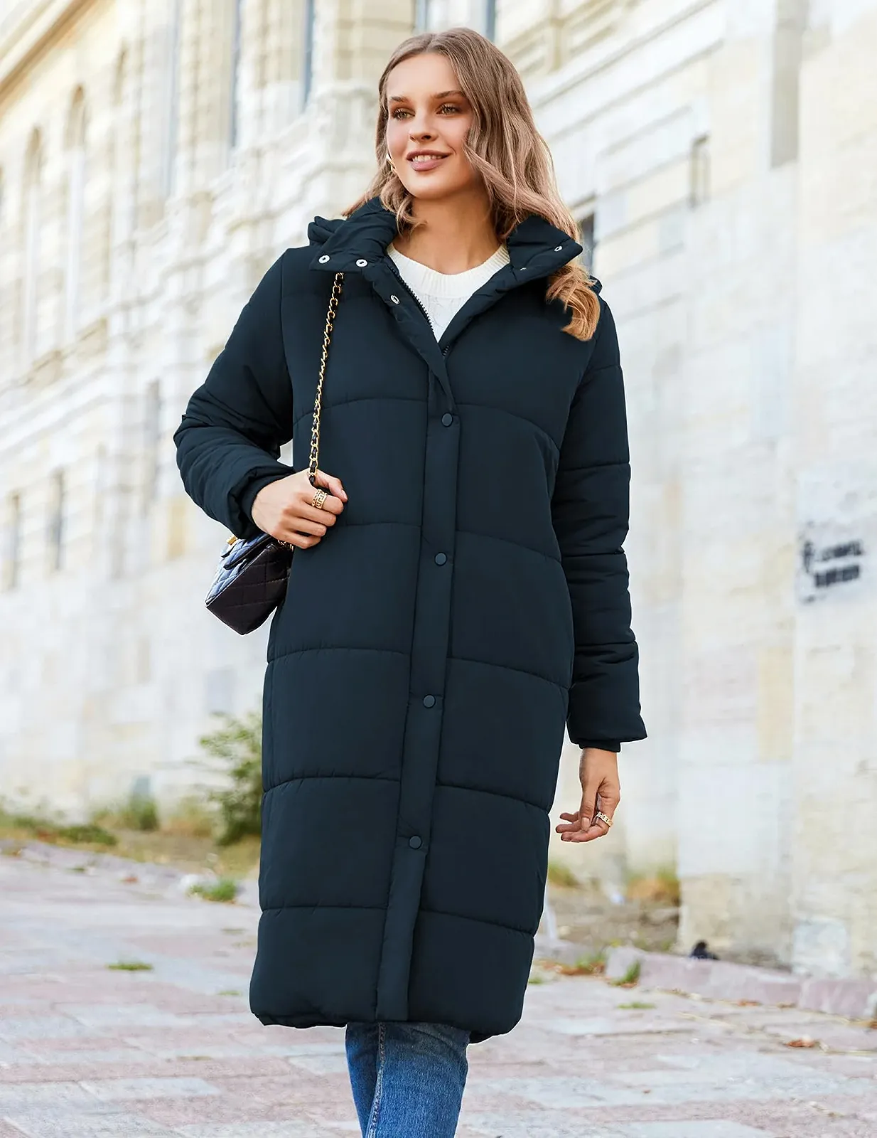 Женское зимнее пальто Zeagoo теплое длинное, фото №4 Женское зимнее пальто Zeagoo теплое длинное, фото №4