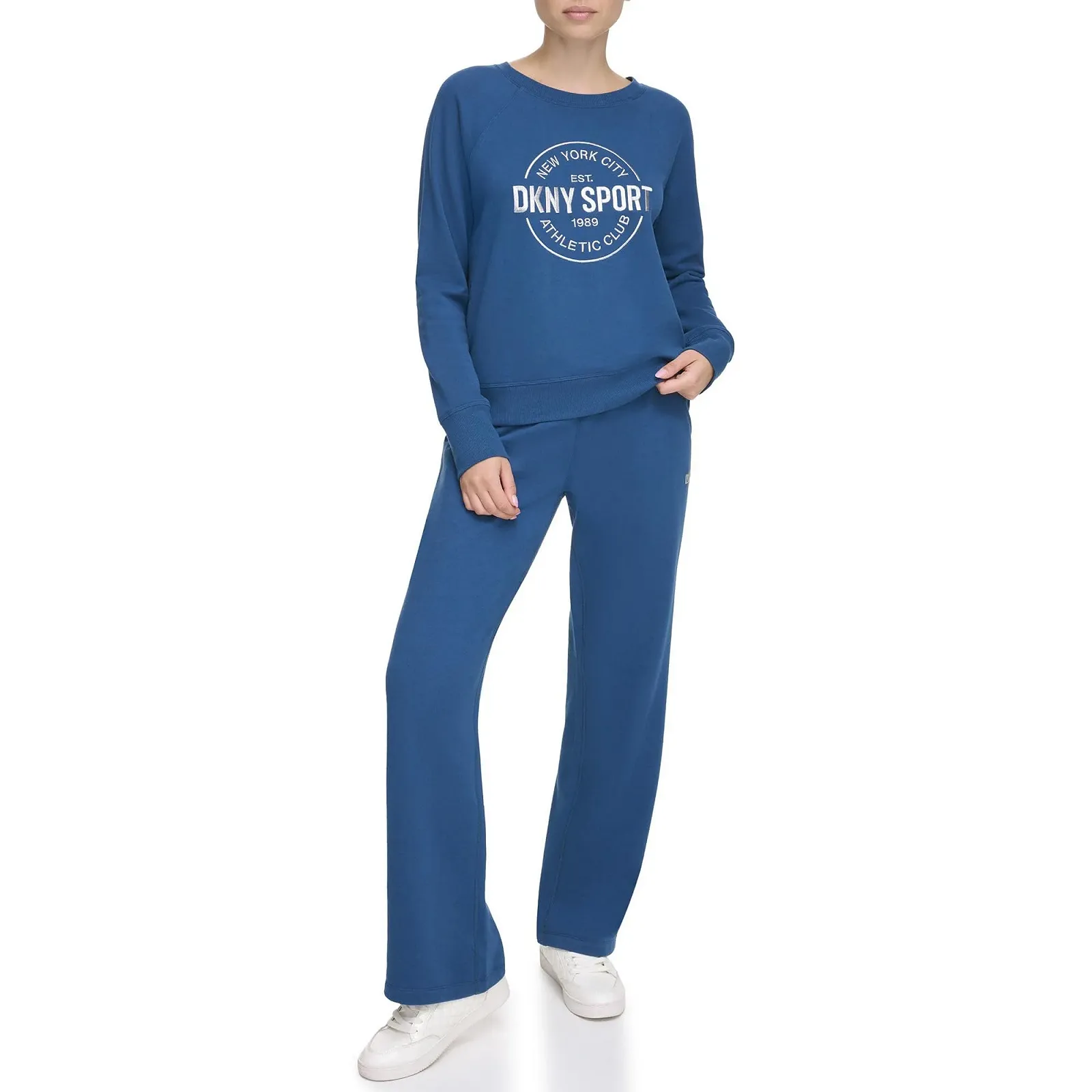 Свитшот DKNY Lurex Athletic Medallion Logo Женский, фото №1 Свитшот DKNY Lurex Athletic Medallion Logo Женский, фото №1