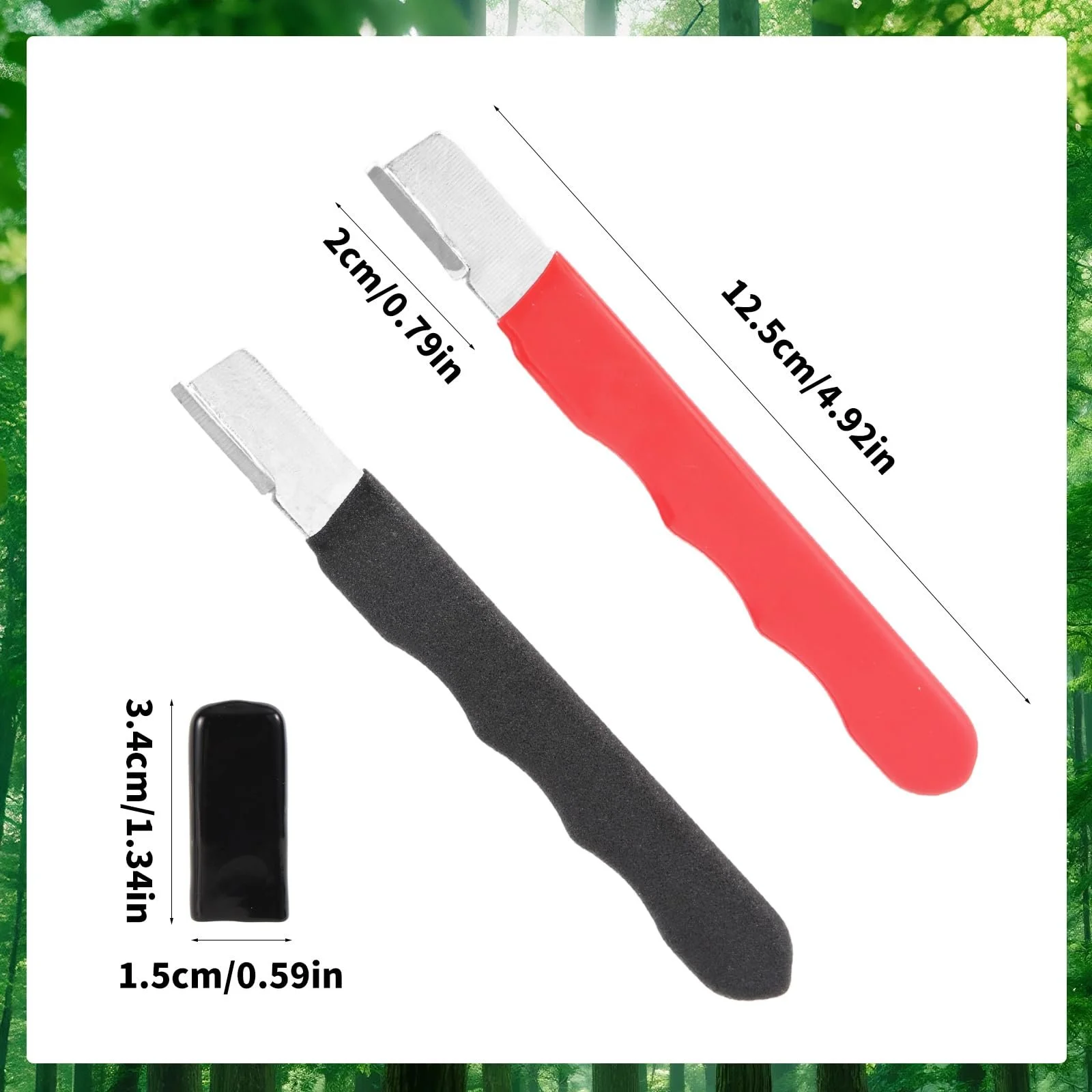 Точилка для садових інструментів 4 шт. портативна для сокир та секаторів чорна та червона, фото №2