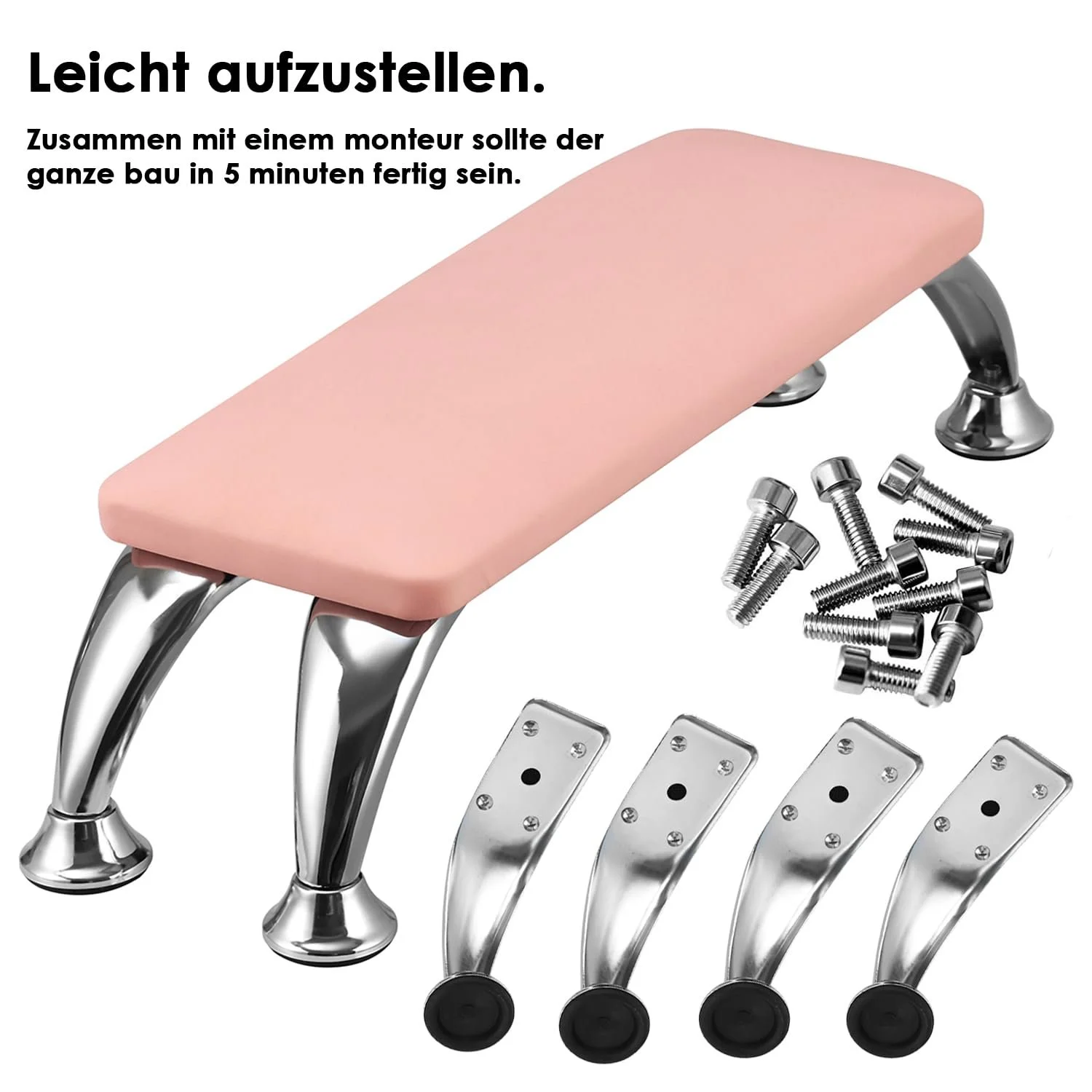 Підставка для рук Шкіряна Подушка для манікюру Салону рожева, фото №5