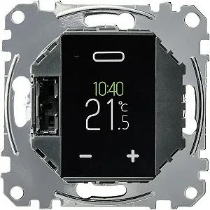 Купити Терморегулятор сенсорний Schneider Electric Merten MEG5776-000 програмований / OLED / 16 А / 3.6 кВт / 2-полюсн. / Чорний - Фото 1 Терморегулятор сенсорний Schneider Electric Merten MEG5776-000 програмований / OLED / 16 А / 3.6 кВт / 2-полюсн. / Чорний - Фото 1