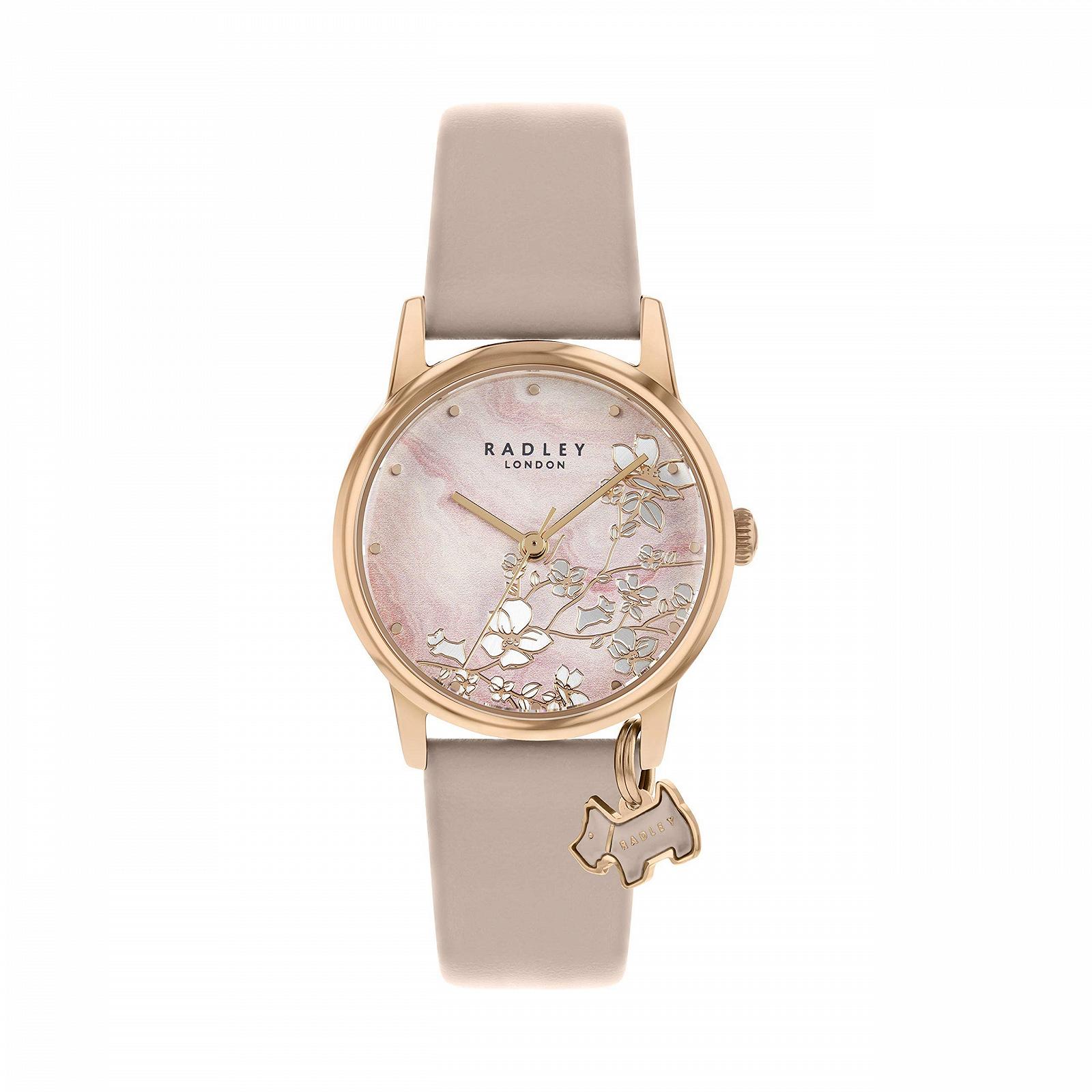 Жіночий годинник Шкіряний ремінець з квітковим візерунком RADLEY Little Flower RY2884 Світло-рожевий Світло-рожевий Браслет, фото №1