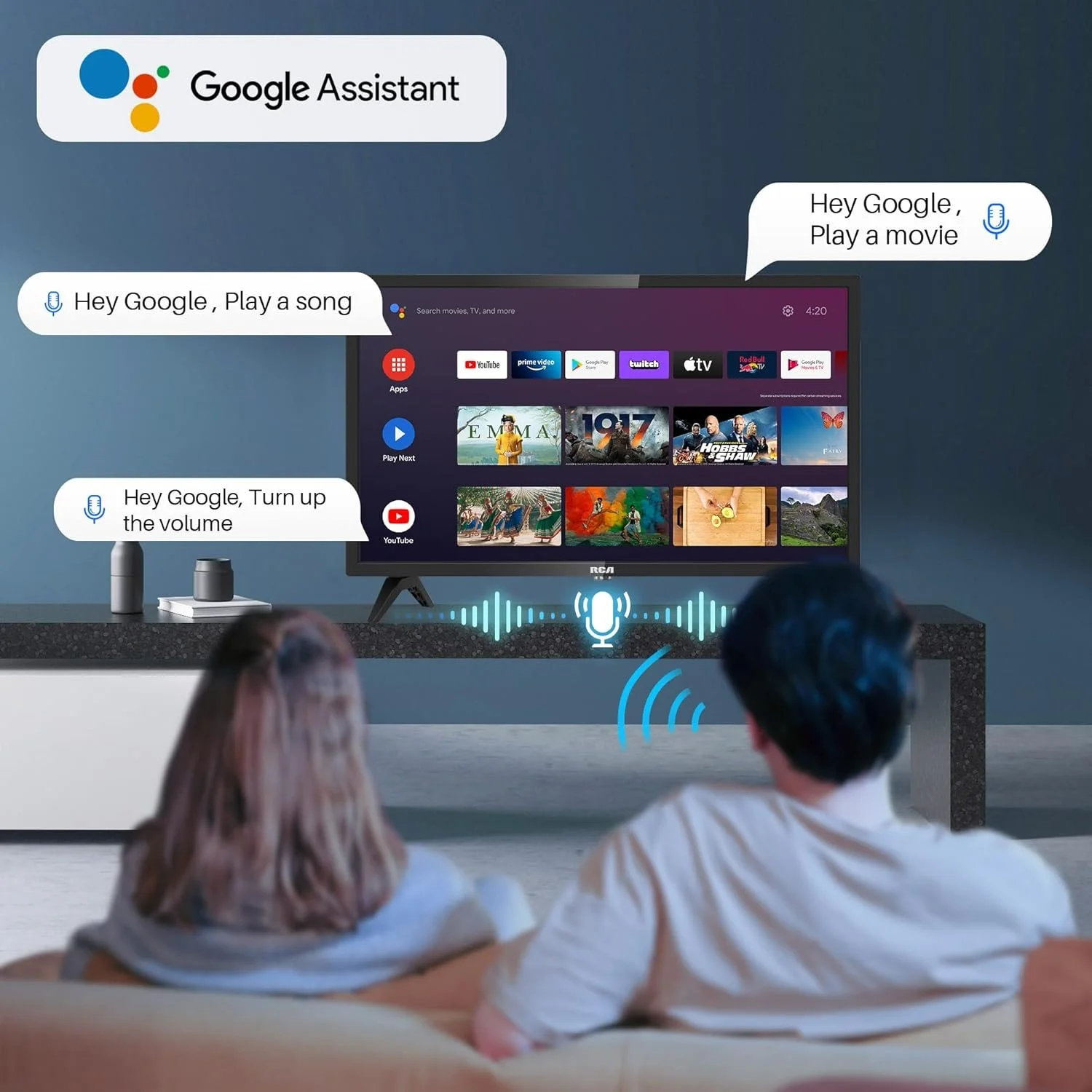 Телевизор 24" RCA iRS24H1 / HD / 60 Гц / LCD / Smart TV / Wi-Fi / Bluetooth / T2, фото №3 Телевизор 24" RCA iRS24H1 / HD / 60 Гц / LCD / Smart TV / Wi-Fi / Bluetooth / T2, фото №3