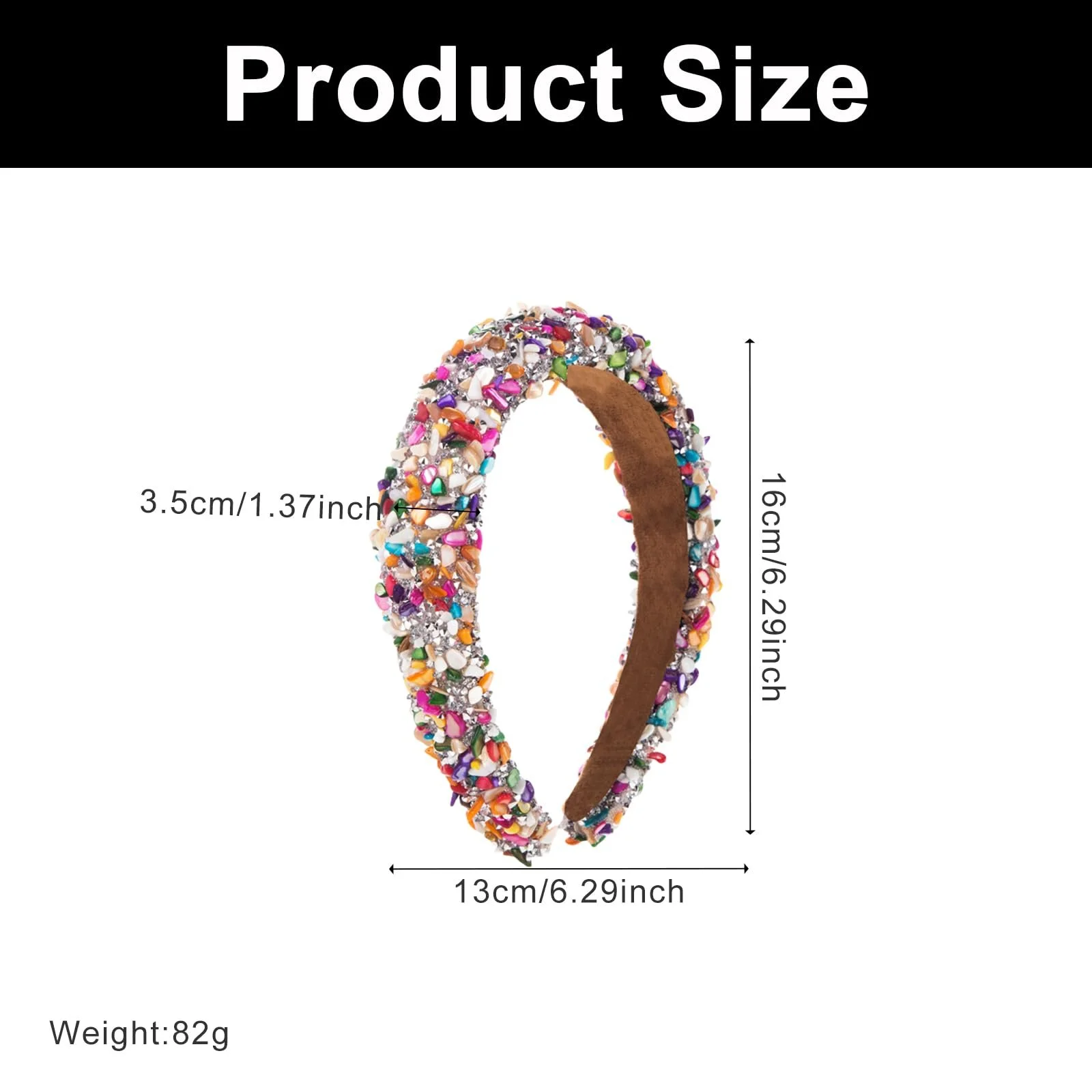 Обруч для волос со стразами, фото №1